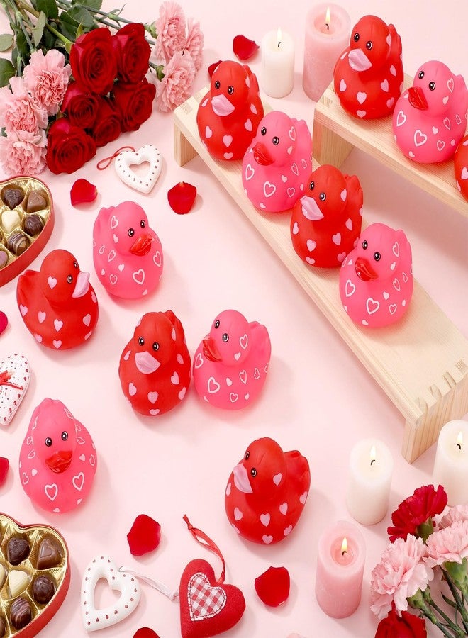 جيريفي بطتان مطاطيتان كبيرتان من جيريفاي، مقاس 3 بوصات، لعيد الحب، عبوة من قطعتين، بطتان مطاطيتان كبيرتان باللونين الأحمر والوردي على شكل قلب، مناسبتان لحمام السباحة وحوض الاستحمام، ألعاب، هدايا للحفلات، زينة، جوائز صفية، هدايا تبادل. - Image 4